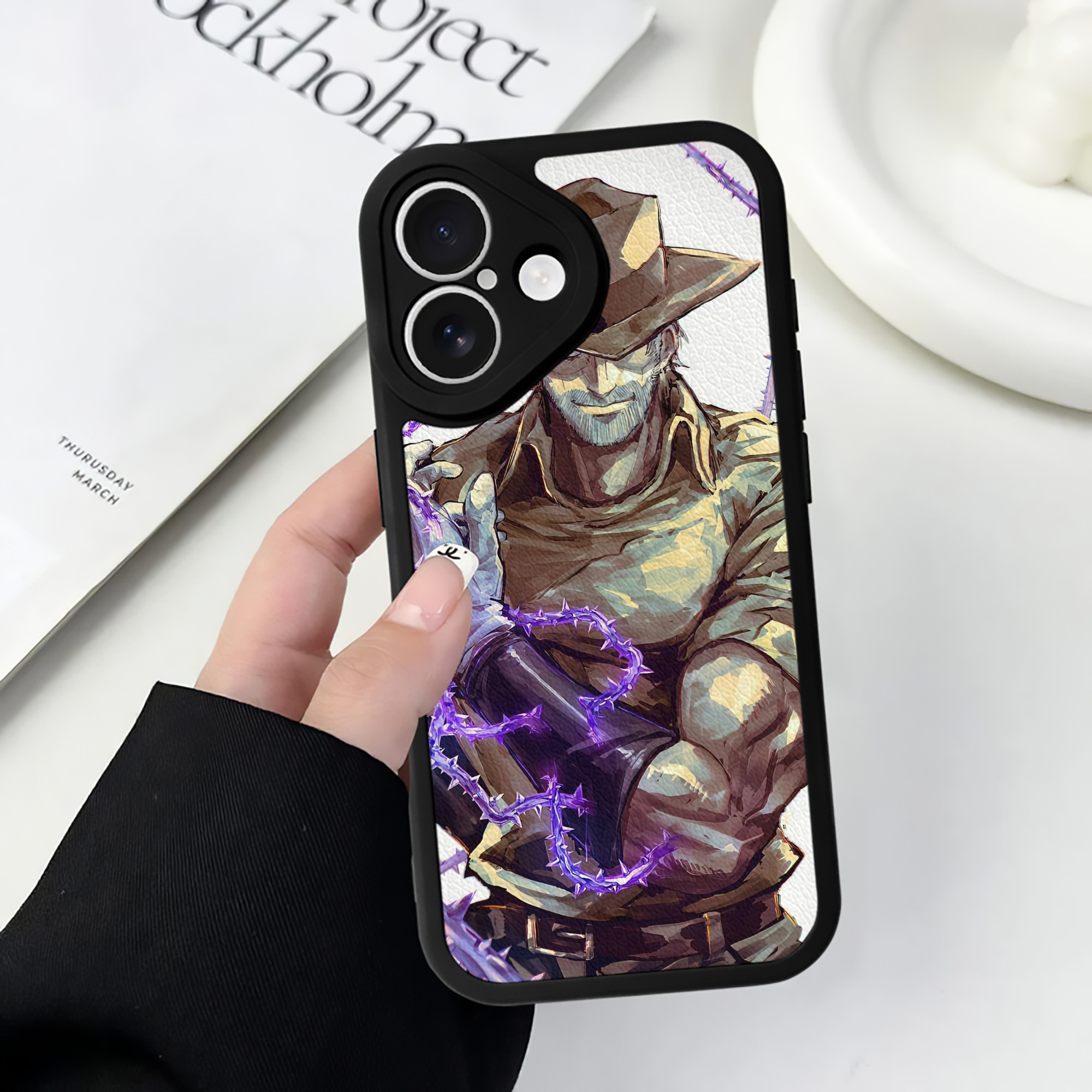 （画像用） ジョジョの奇妙な冒険 JoJo's Bizarre Adventure 【iPhone 16シリーズ対応】シリコンスマホケース（レザー調） 材質：シリコン